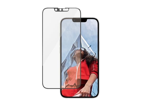 PanzerGlass - Skärmskydd för mobiltelefon - ultrabred passning - glas - ramfärg svart