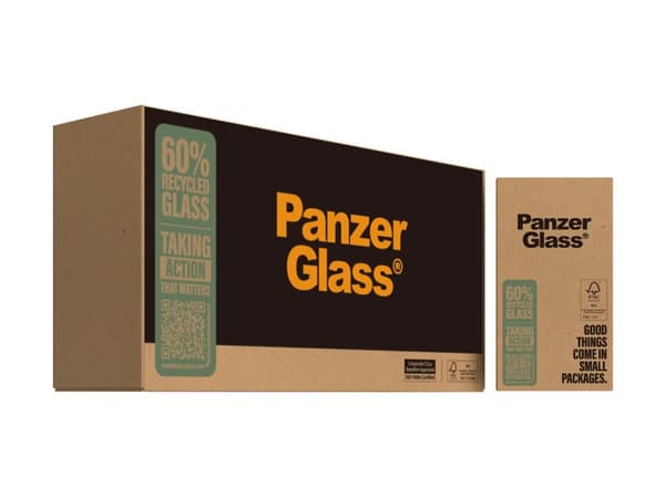 PanzerGlass - Skärmskydd för mobiltelefon - ultrabred passning - glas - ramfärg svart
