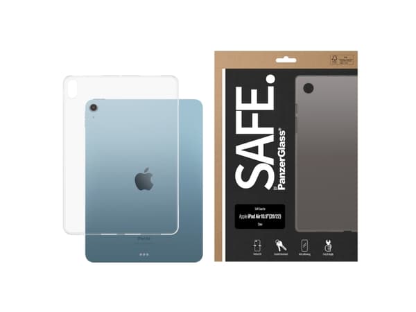 SAFE. by PanzerGlass - Baksidedeksel for nettbrett - 100 % resirkulert termoplastisk polyuretan (TPU) - gjennomsiktig - for Apple 10.9-inch iPad