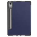 Miniatyrbild 10 av 10: För Lenovo Idea Tab Pro Fodral Tri-Fold Stativ Skal med pennhållare - MörkBlå