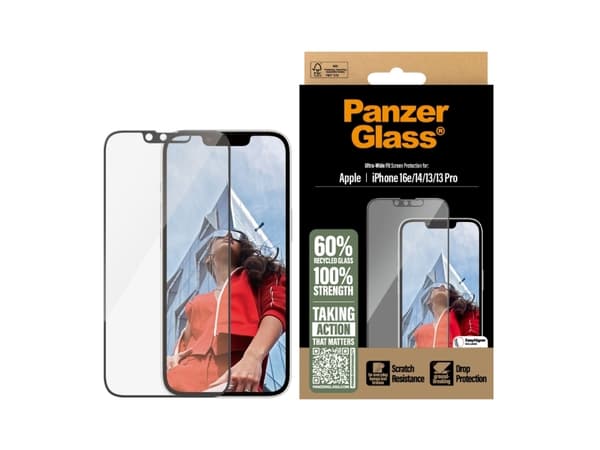 PanzerGlass PG Scrn iPhone SE 25/14/13/13 Pro UWF WA, Apple, Apple - iPhone 13, Apple - iPhone 13 Pro, Apple - iPhone 14, Apple - iPhone 16e, Torr ap
