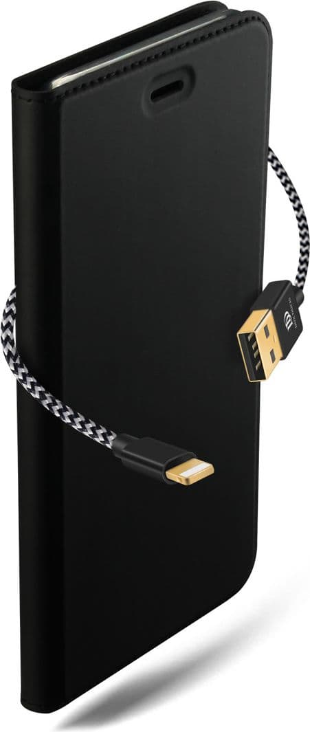 Dux Ducis gold pro IPHONE 6+/6S+ PLUS BOOK CASE WITH CABLE czarny