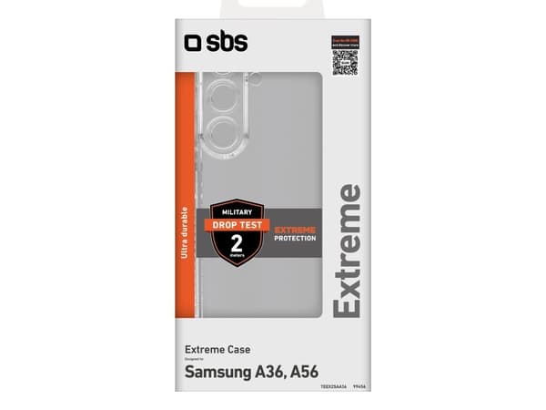 SBS Extreme X2, Etui, Samsung, A36 / A56, 17 cm (6.7"), Gjennomsiktig
