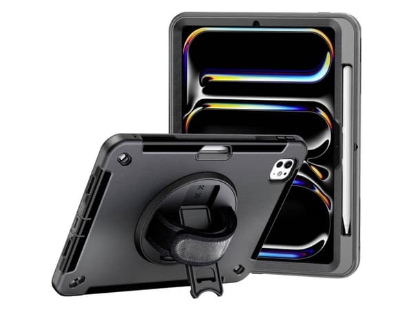 JT Berlin Rugged Kickstand & Handstrap Case| Apple iPad Pro 11" 2024| schwarz| bulk| (30017)