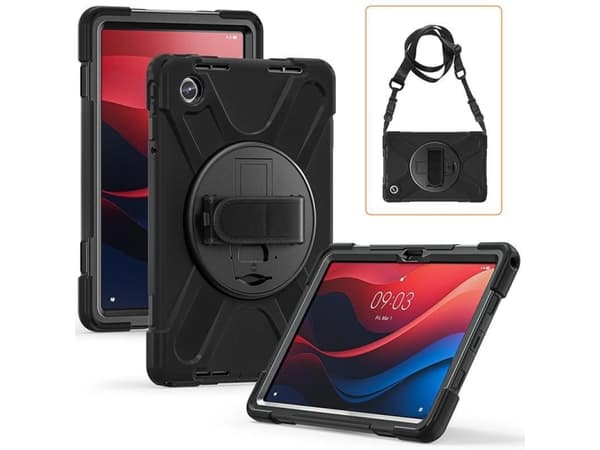 eSTUFF AUSTIN - Baksidesskydd för surfplatta - robust - without built-in screen protector - polykarbonat, silikon - svart