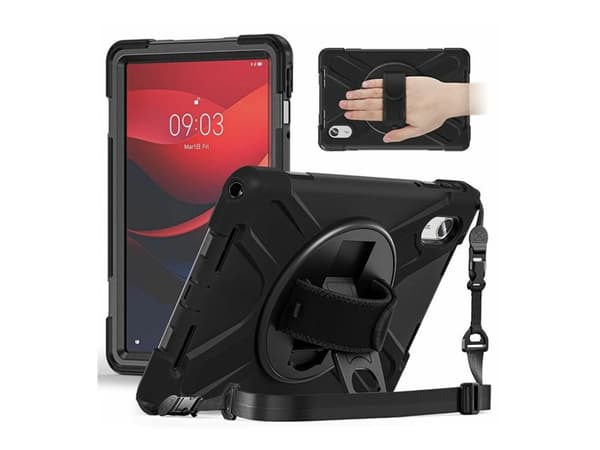 eSTUFF AUSTIN - Baksidesskydd för surfplatta - robust - without built-in screen protector - polykarbonat, silikon - svart
