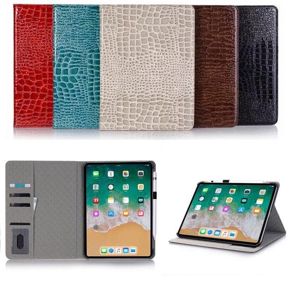 Plånboksfodral iPad Pro 11" (2018) - Krokodilmönster, 5 Färger