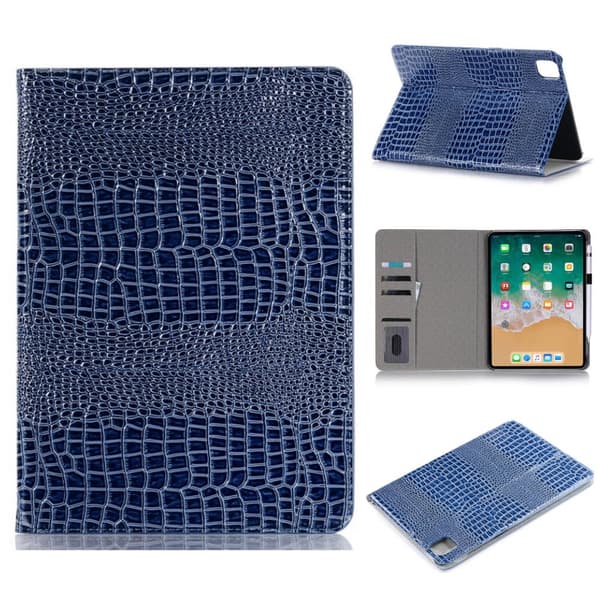 Plånboksfodral iPad Air 10,9" (2020) Krokodilmönster Blå