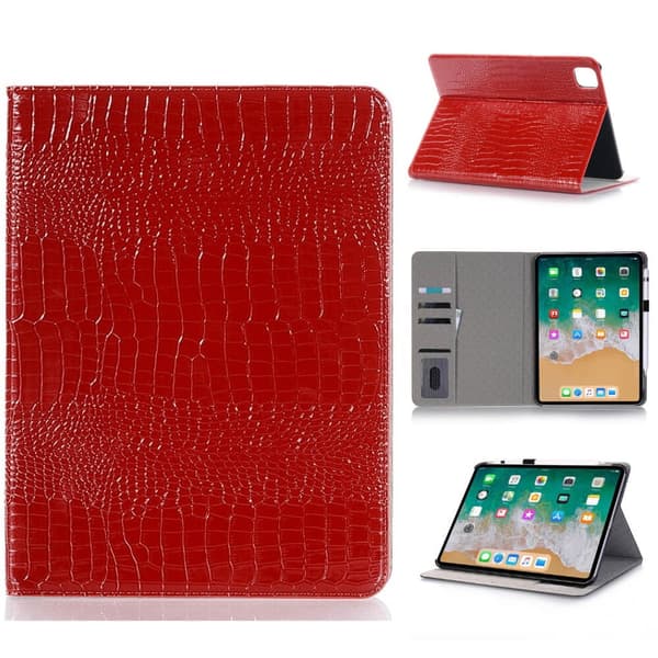 Plånboksfodral iPad Pro 11" (2022) Krokodilmönster Röd