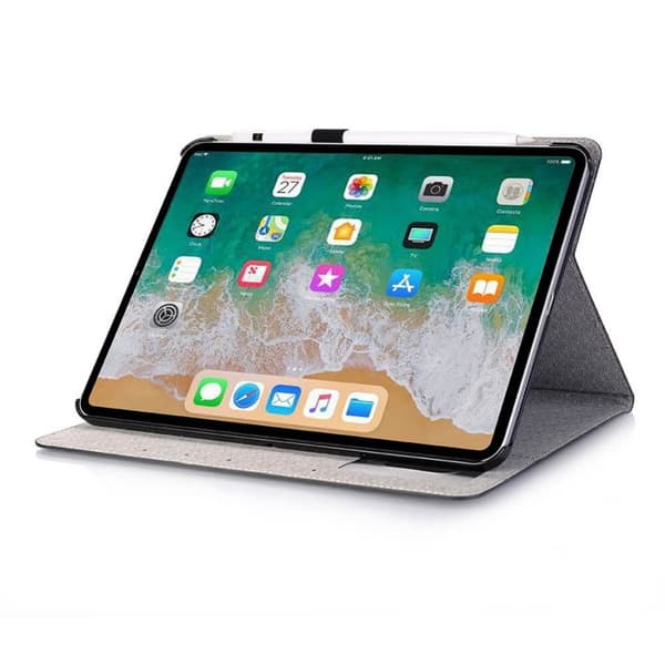 Fodral iPad Pro 12,9" (2020) Rutmönster - Svart