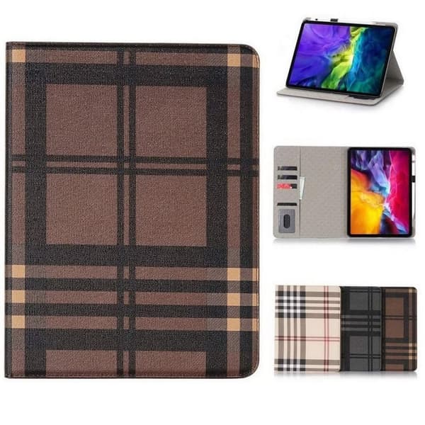 Fodral iPad Air 13" (2024) Rutmönster - Brun