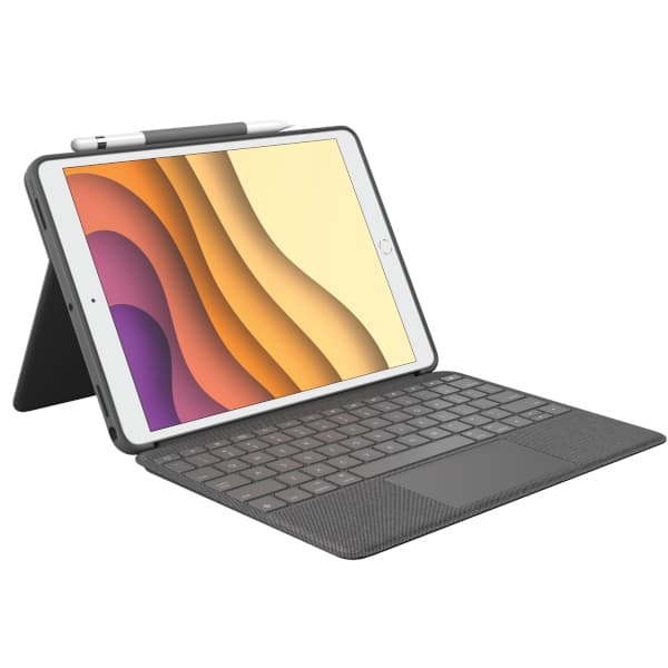 Logitech Combo Touch Fodral med Tangentbord och Styrplatta - iPad Air (3:e gen) & iPad Pro 10,5" - Grå