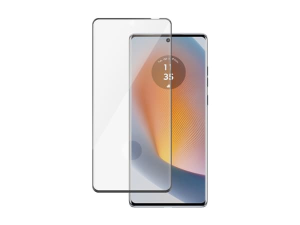 PanzerGlass - Skjermbeskyttelse for mobiltelefon - ultra-bred passform, buede kanter - glass - rammefarge svart - for Motorola Edge 50 Fusion; Moto G