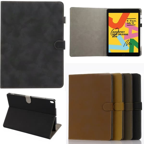 Plånboksfodral iPad 10,2" (2019) Rutmönster - 3 Färger