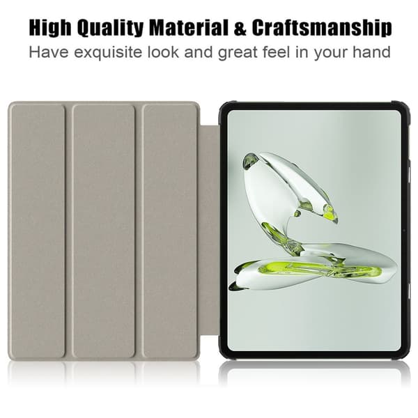 For OnePlus Pad Go Tri-fold Stand Nettbrettdeksel Tablet PU-læreretui