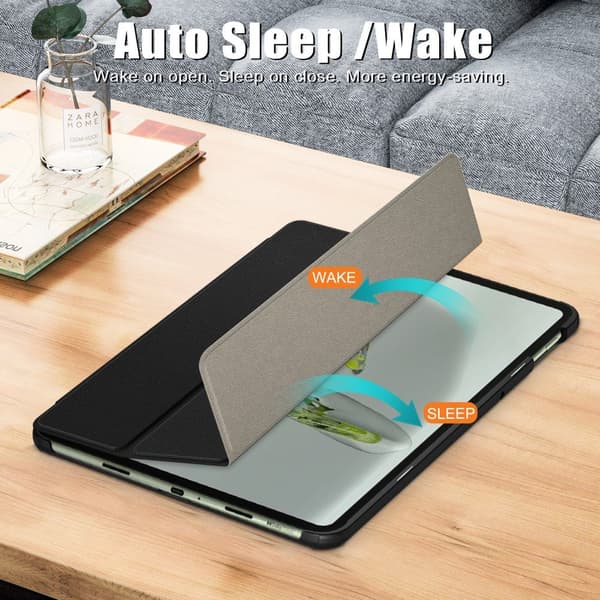 For OnePlus Pad Go Tri-fold Stand Nettbrettdeksel Tablet PU-læreretui
