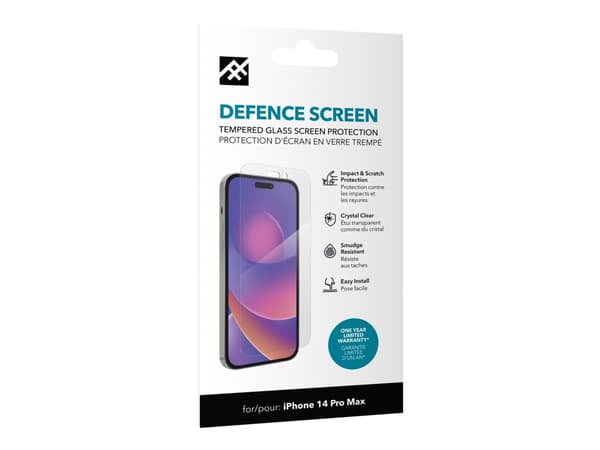 iFrogz Defence - Skjermbeskyttelse for mobiltelefon - glass - for Apple iPhone 14 Pro Max