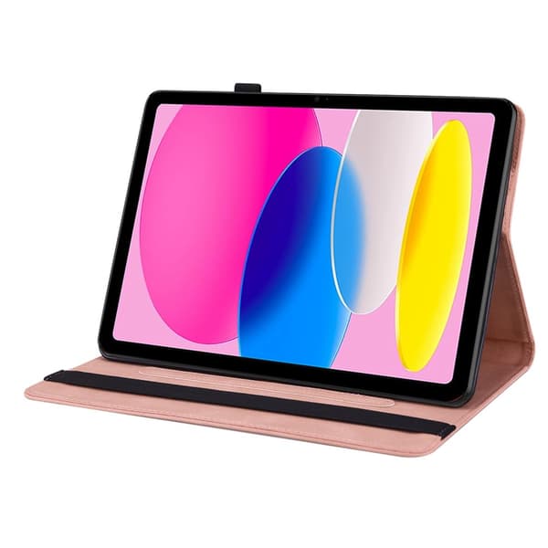 Läderfodral iPad 10.9 10th Gen (2022) Fjärilar Rosa