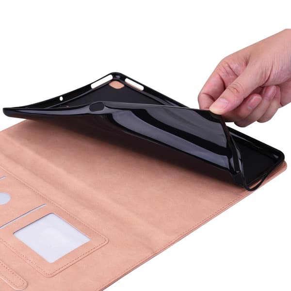 Läderfodral iPad 10.9 10th Gen (2022) Fjärilar Rosa