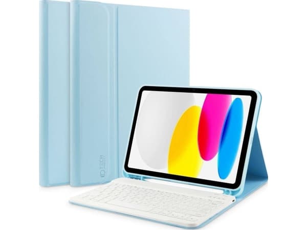 Etui na tablet Tech-Protect Etui IPAD 10.9 2022 Tech-Protect SC Pen + Keyboard jasnoniebieskie