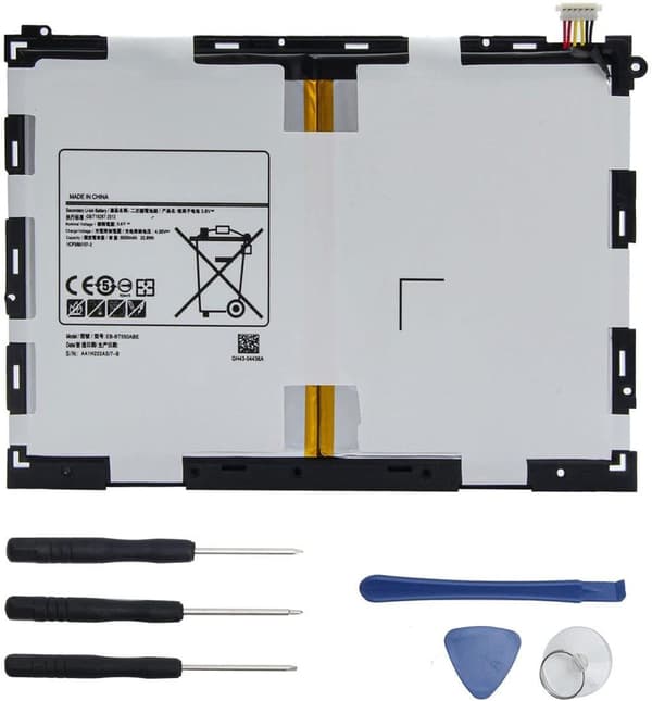 6000mAh EB-BT550ABE EB-BT550ABA EB-BT550ABU Bärbart batteri för Samsung Galaxy Tab A 9,7" SM-T550 SM-P550 (WiFi) SM-P555 (3G, 4G / LTE &WiFi) SM-T555C