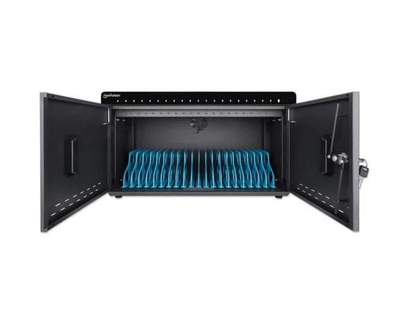 Manhattan iPad to 11" 20-bay Charging Desktop Cabinet, Also other tablets and smartphones (with device to USB-C cable), Bays 264x22x235mm, Device char Sort