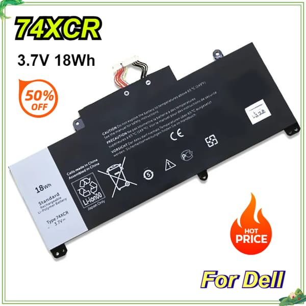 Laptopbatteri, 3.7V spænding, 18WH kapacitet, 2-celle design