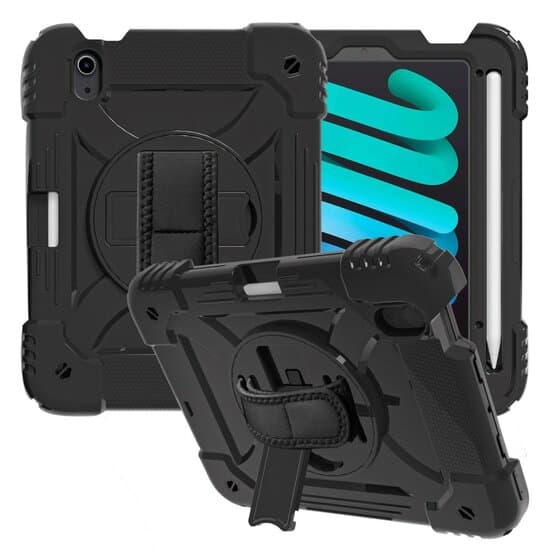 Armor-fodral med handrem för iPad mini (2021) - Svart