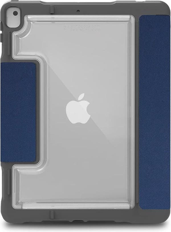 STM dux Plus Duo - Flip-etui til tablet - polycarbonat, termoplastisk polyurethan (TPU) - midnatsblå - til Apple 10,2" iPad (7. generation)