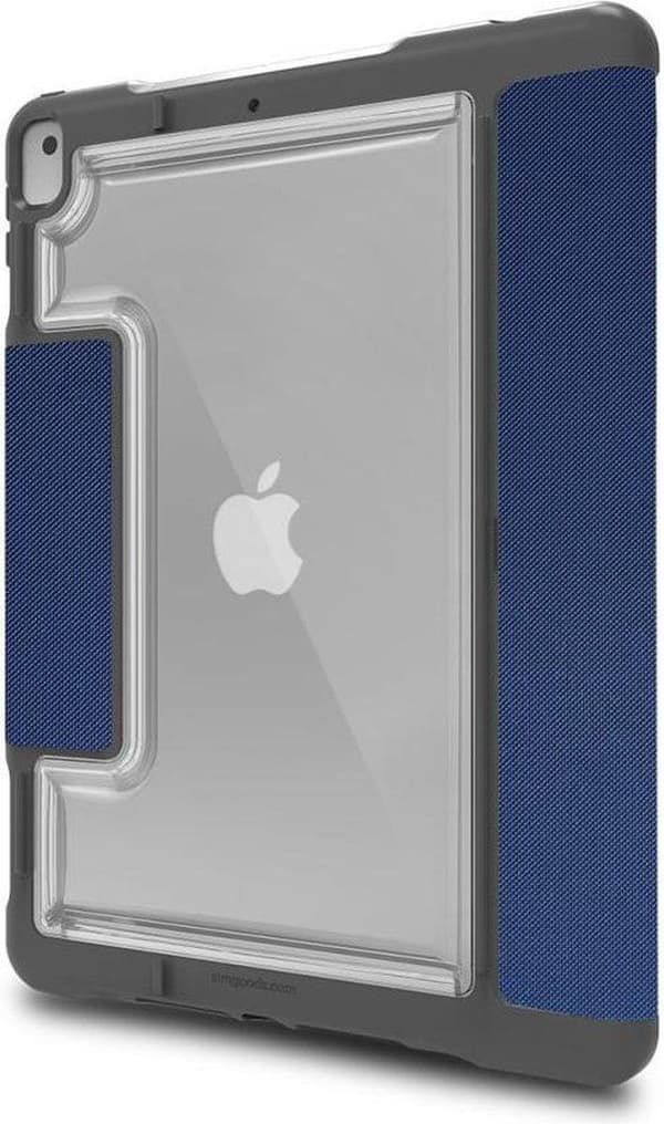 STM dux Plus Duo - Flip-etui til tablet - polycarbonat, termoplastisk polyurethan (TPU) - midnatsblå - til Apple 10,2" iPad (7. generation)