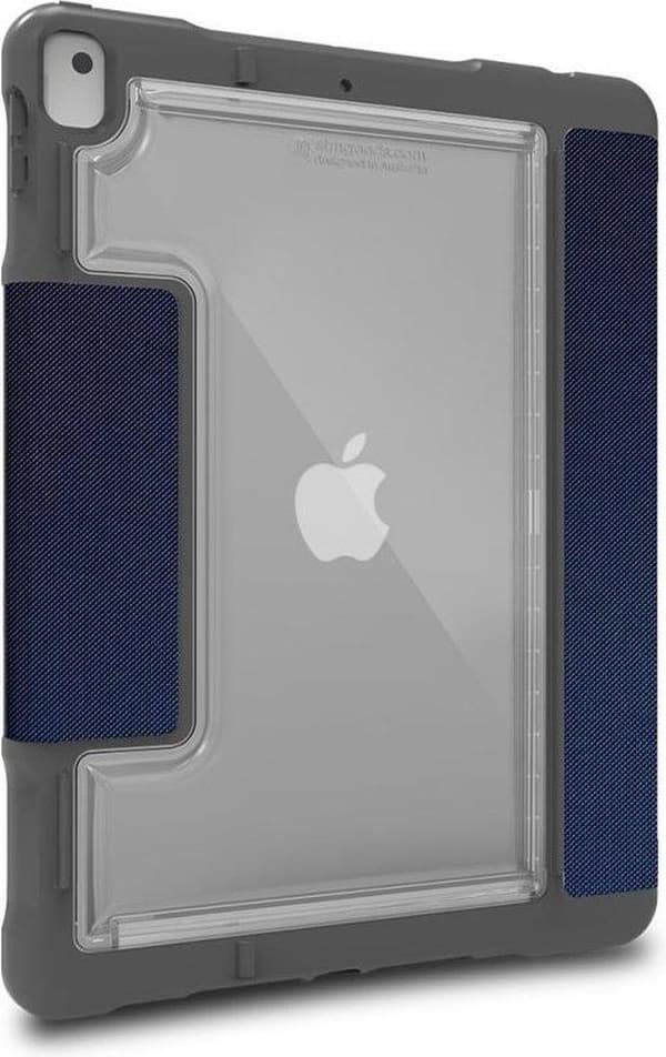 STM dux Plus Duo - Flip-etui til tablet - polycarbonat, termoplastisk polyurethan (TPU) - midnatsblå - til Apple 10,2" iPad (7. generation)
