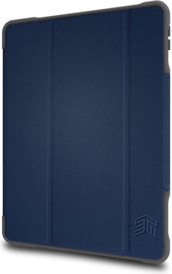 STM dux Plus Duo - Flip-etui til tablet - polycarbonat, termoplastisk polyurethan (TPU) - midnatsblå - til Apple 10,2" iPad (7. generation)