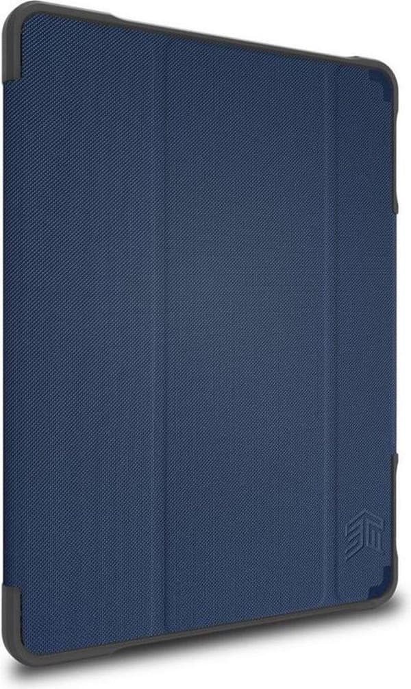 STM dux Plus Duo - Flip-etui til tablet - polycarbonat, termoplastisk polyurethan (TPU) - midnatsblå - til Apple 10,2" iPad (7. generation)