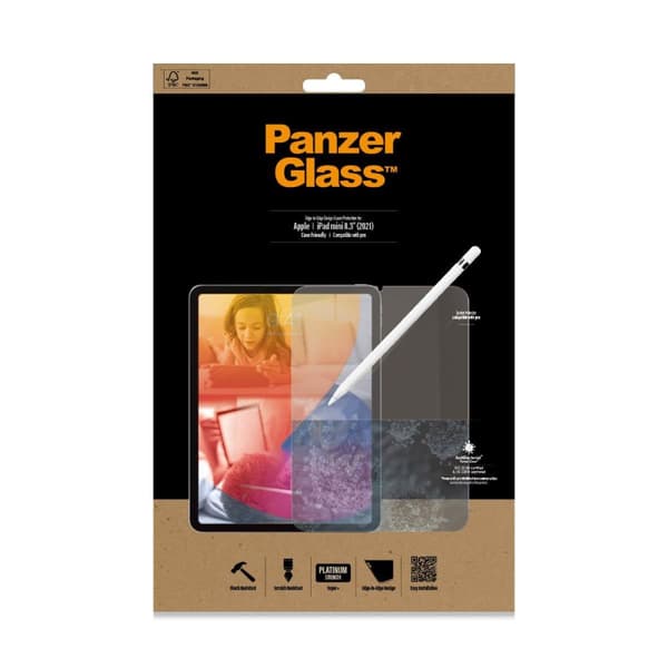 PanzerGlass - skærmbeskytter til tablet - glas - 8,3" - krystalklart - til Apple iPad mini (6. generation) (2739)