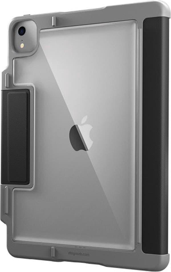 STM dux plus - Flip-etui til tablet - polyurethan, polycarbonat, gummi, termoplastisk polyurethan (TPU) - sort - til Apple 10,9" iPad Air (4. generati