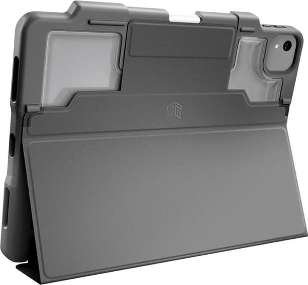 STM dux plus - Flip-etui til tablet - polyurethan, polycarbonat, gummi, termoplastisk polyurethan (TPU) - sort - til Apple 10,9" iPad Air (4. generati