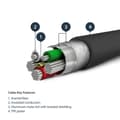 Pikkukuva 5 / 6: StarTech.com Premium USB-A-Lightning-kaapeli 2 m musta - USB Type A - Lightning Charge & Sync -latauskaapeli - Vahvistettu aramidikuiduilla - Apple MF