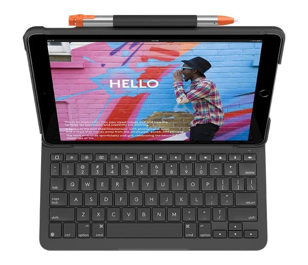 Logitech Slim Folio Graphite Bluetooth QWERTZ tysk