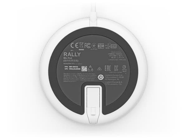 Logitech Rally Mic Pod White Table -mikrofoni