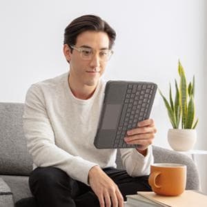 Logitech Folio Touch Grey Smart Connector QWERTZ tyska