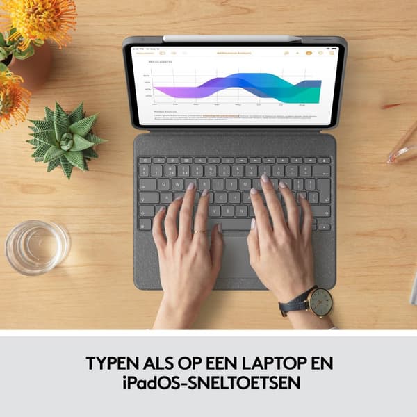 Logitech Combo Touch Grey Smart Connector QWERTZ Tysk
