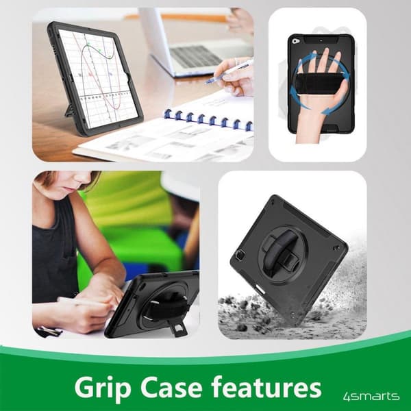 4smarts Rugged Case Grip til Apple iPad 10.9 (2022 10. Gen.) sort (540233)