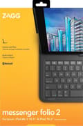 Miniatyrbillede 6 af 8: ZAGG Messenger Folio 2 - tastatur og folio-etui - Bluetooth - QWERTZ - Tysk - kultastatur, trækulshylster - til Apple 10,2" iPad (7. generation, 8. ge