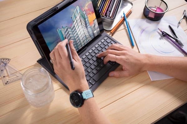 ZAGG Messenger Folio 2 - tastatur og folio-etui - Bluetooth - QWERTZ - Tysk - kultastatur, trækulshylster - til Apple 10,2" iPad (7. generation, 8. ge