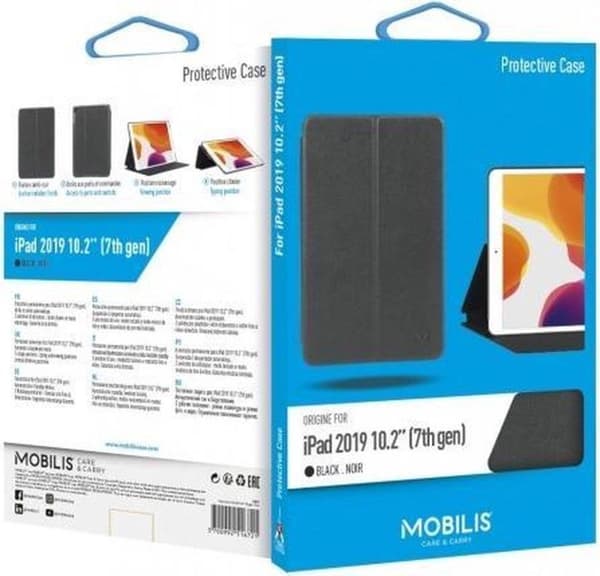 Mobilis - Flip-etui til tablet - syntetisk læder - 10,2" - til Apple 10,2" iPad (7. generation) (048027)