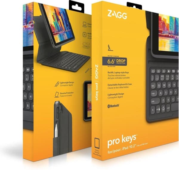 ZAGG Keyboard Pro Keys för iPad 10.2 svart/grijs Engelsk