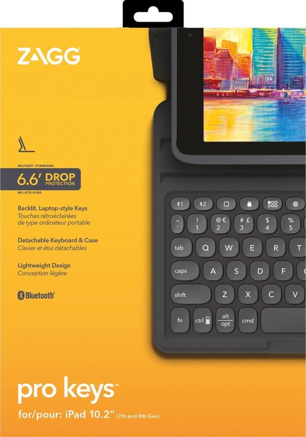 ZAGG Keyboard Pro Keys för iPad 10.2 svart/grijs Engelsk