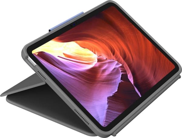 Logitech Rugged Folio - Tastatur og folio-etui - Apple Smart-stik - QWERTY - GB - Grafit (920-011206)