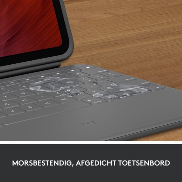 Logitech Rugged Folio - Tastatur og folio-etui - Apple Smart-stik - QWERTY - GB - Grafit (920-011206)