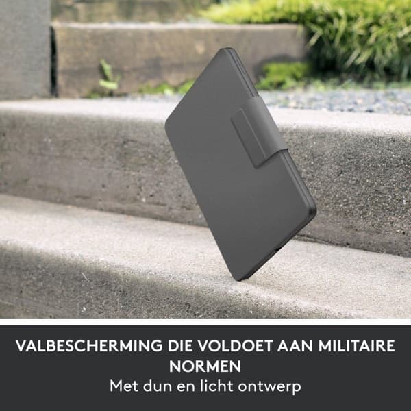 Logitech Rugged Folio - Tastatur og folio-etui - Apple Smart-stik - QWERTY - GB - Grafit (920-011206)